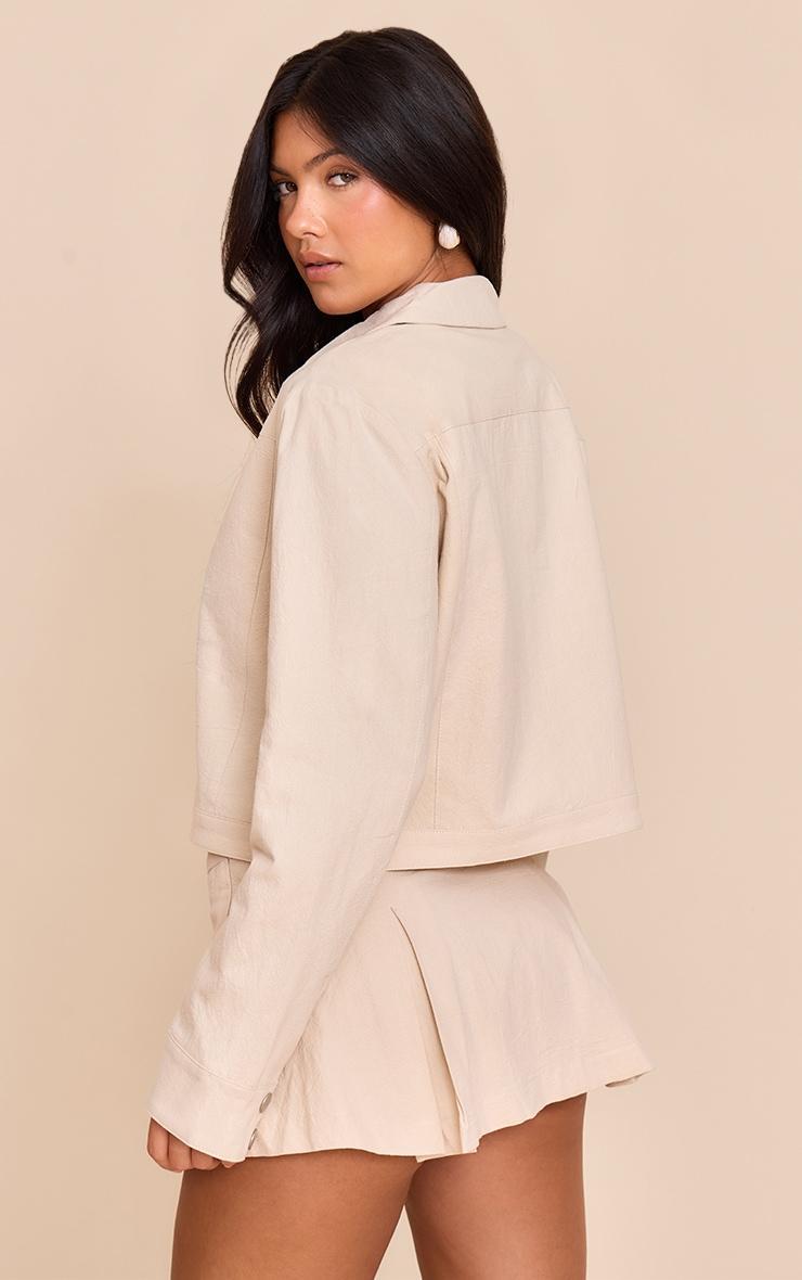 Cream Cotton Boxy Jacket Product Image