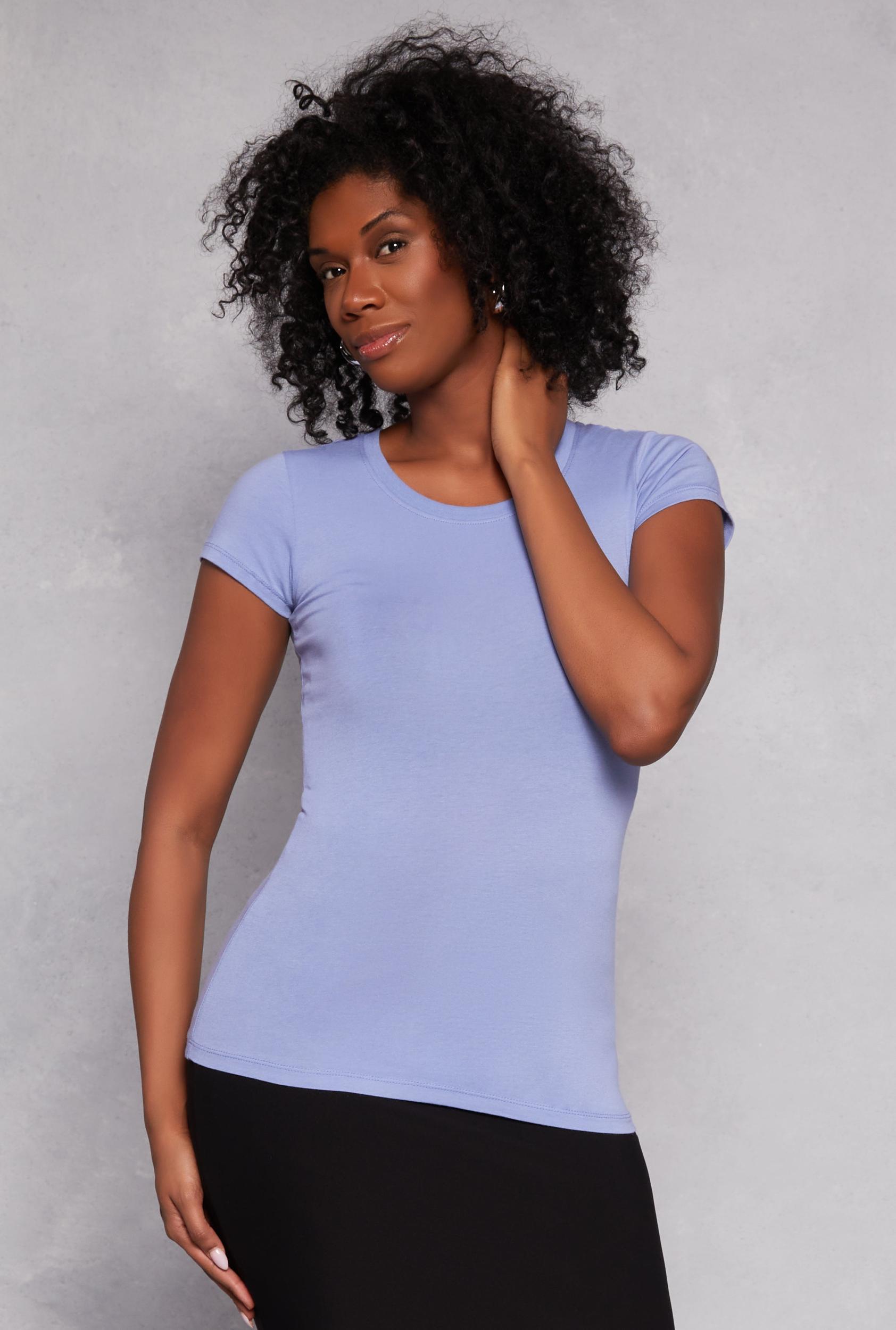 Womens Basic Scoop Neck Tee Product Image