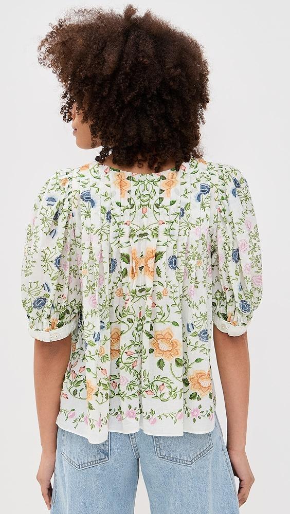 FARM Rio Scoop Neck Short Sleeve Blouse | Shopbop Product Image