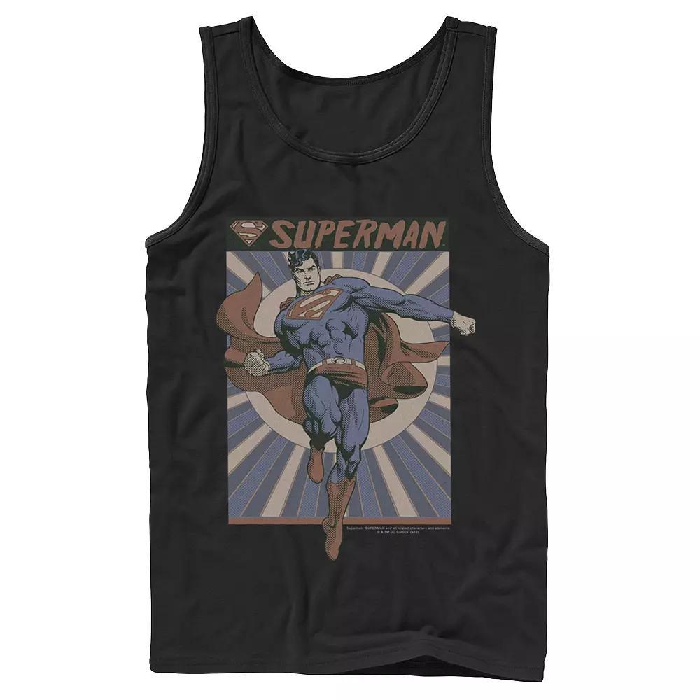Men's DC Comics Superman Posed Pop Art Poster Tank Top, Size: Large, White Product Image