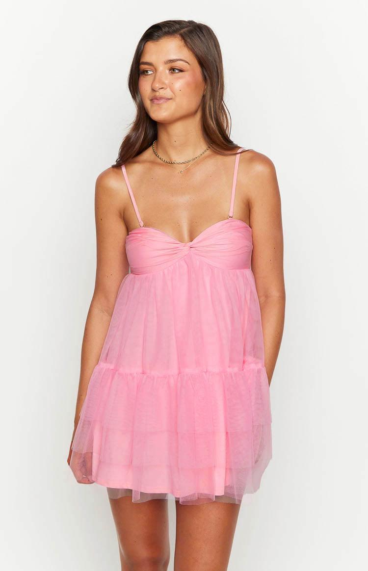 Amba Pink Strapless Mini Dress Product Image