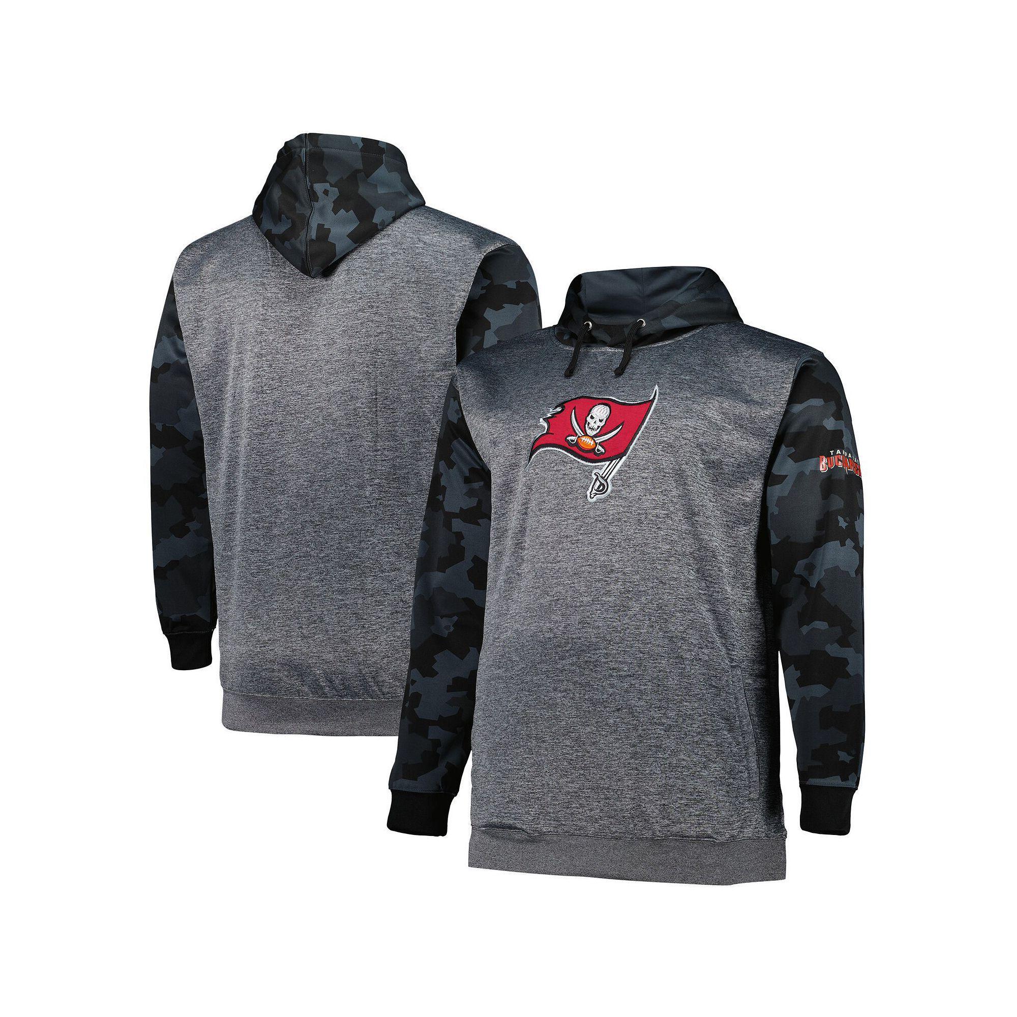 Men's Fanatics Branded Heather Charcoal Tampa Bay Buccaneers Camo Pullover Hoodie, Size: 2XB Product Image