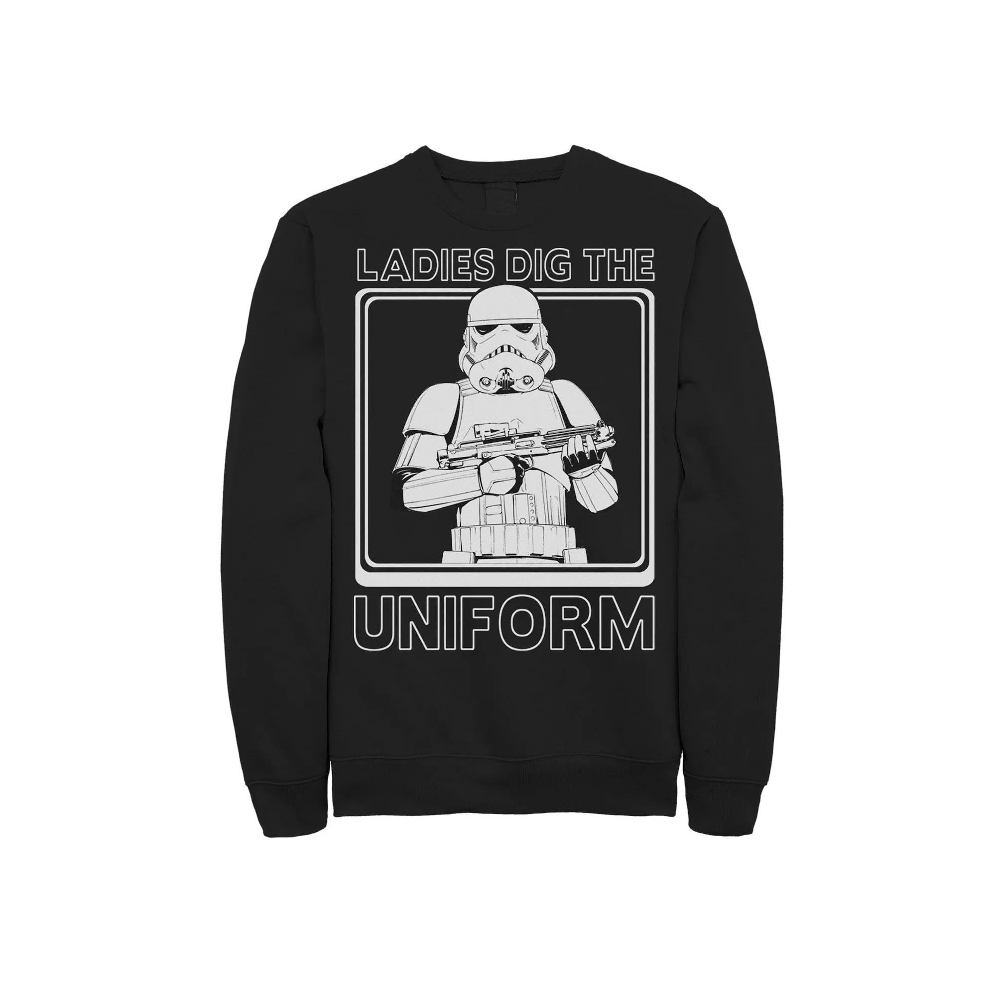 Men's Star Wars Graphic Fleece Pullover, Size: XXL, Black Armor Product Image