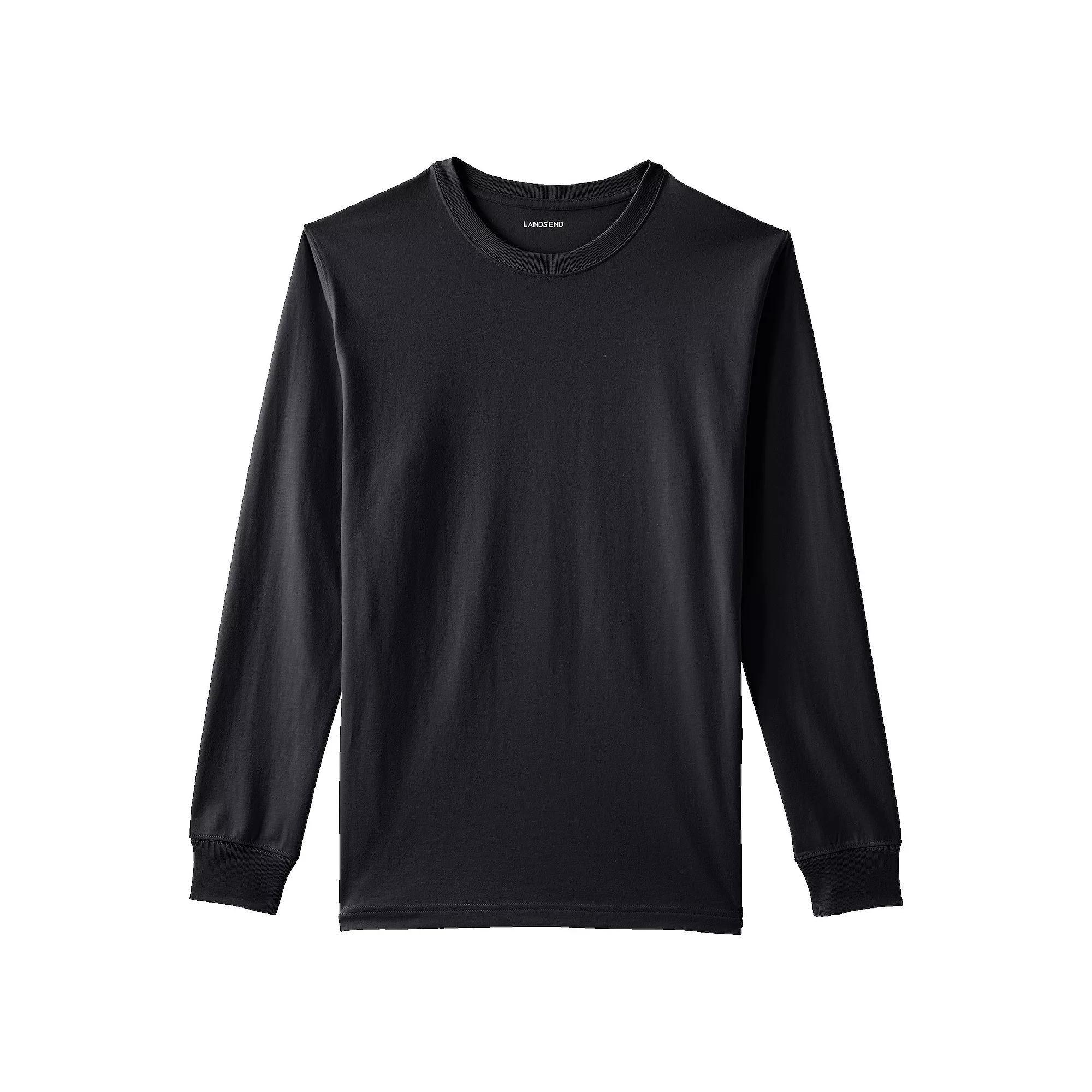 Big & Tall Lands' End Super Tee, Men's, Size: Medium Tall, Black Product Image