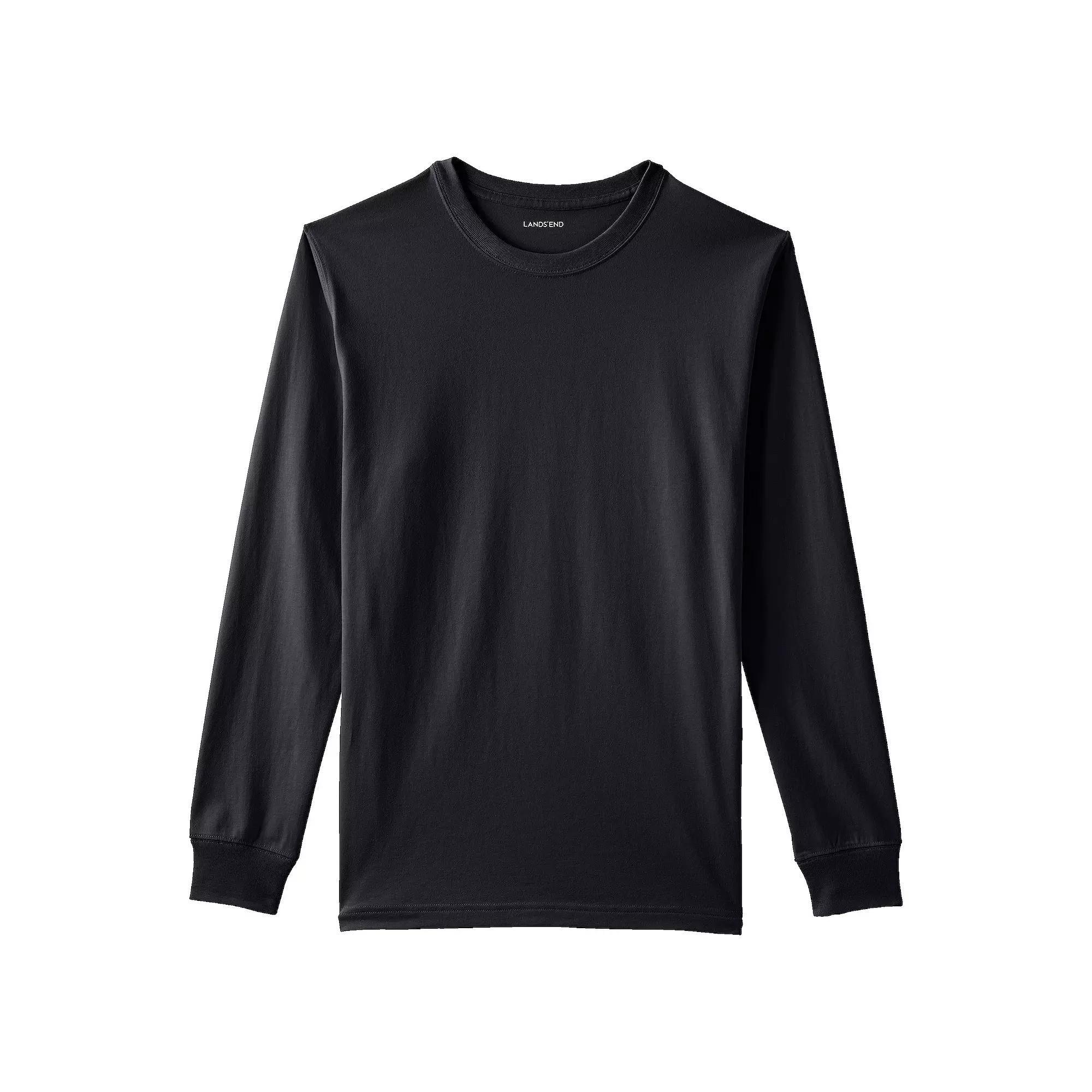 Big & Tall Lands' End Super Tee, Men's, Size: Medium Tall, Black Product Image
