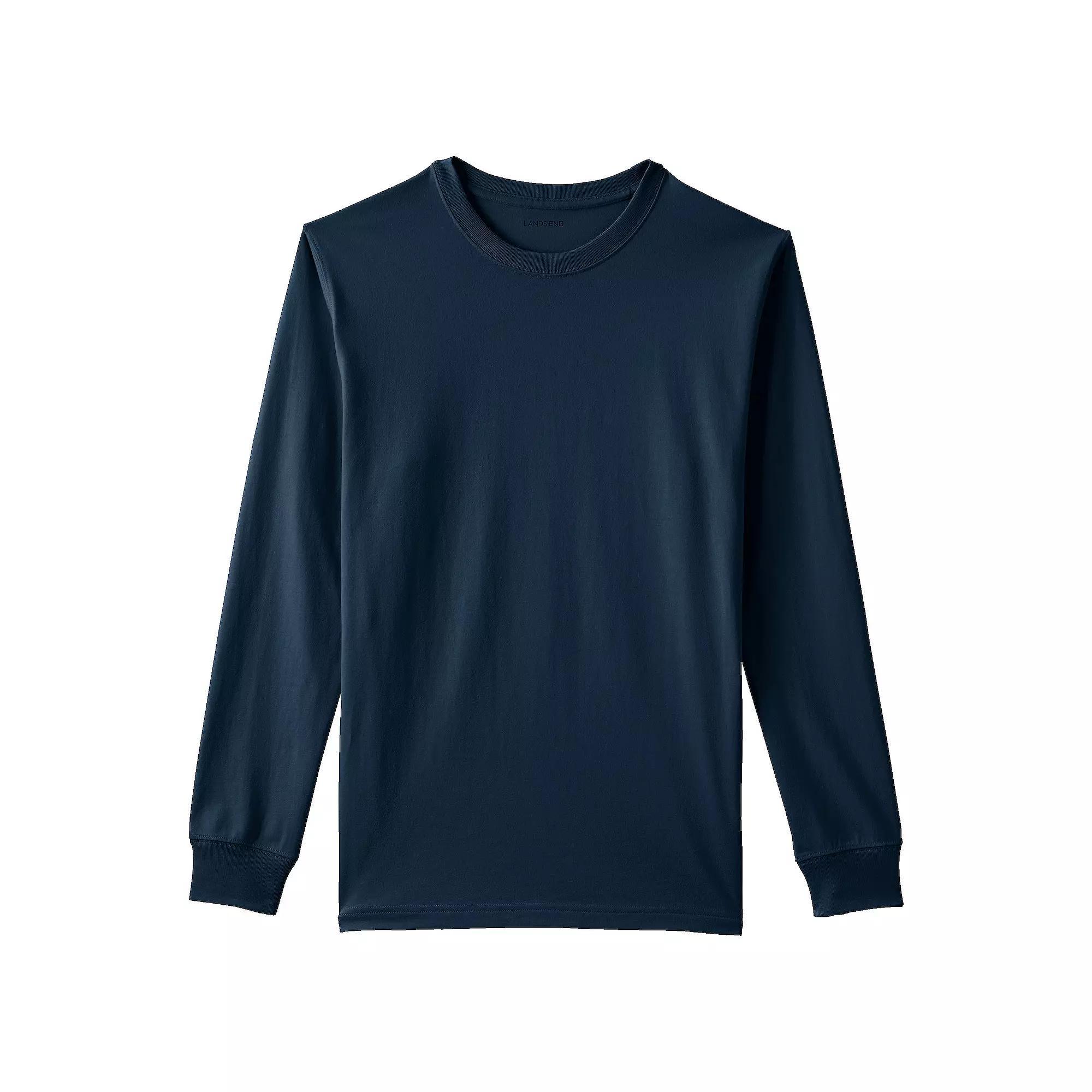 Big & Tall Lands' End Super Tee, Men's, Size: Medium Tall, Black Product Image