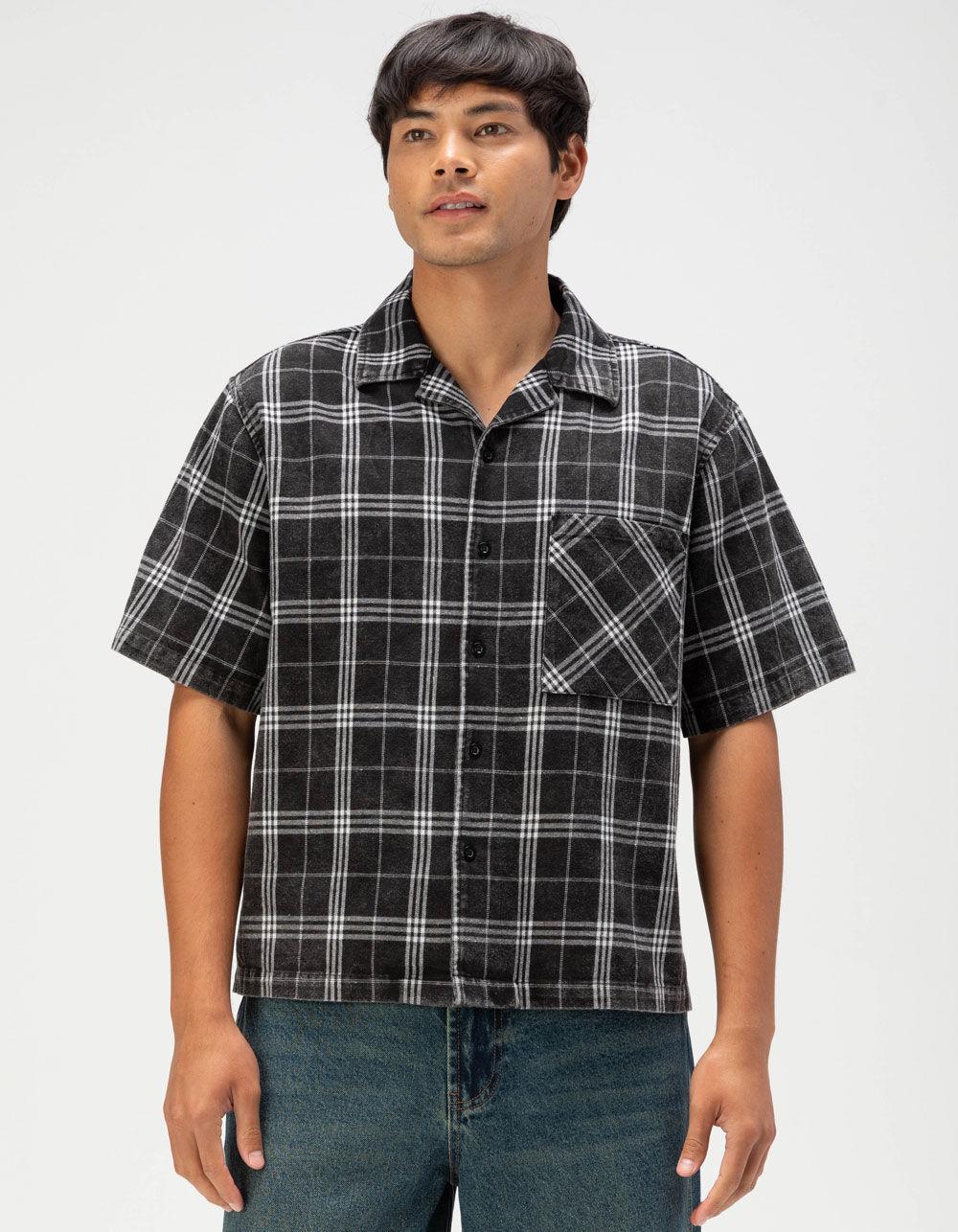 RSQ Mens Washed Plaid Button Up Shirt Product Image