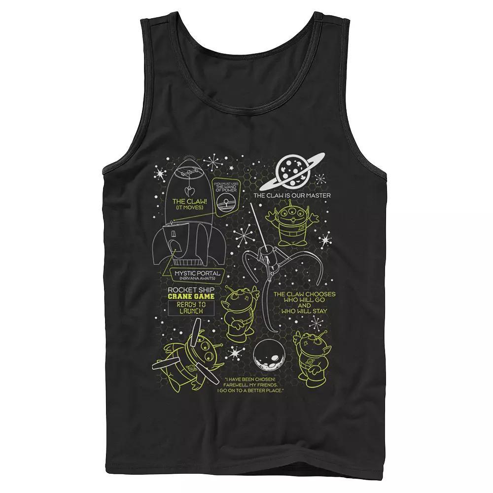 Disney / Pixar's Toy Story Aliens Men's Claw Master Map Tank Top, Size: XL, Black Product Image