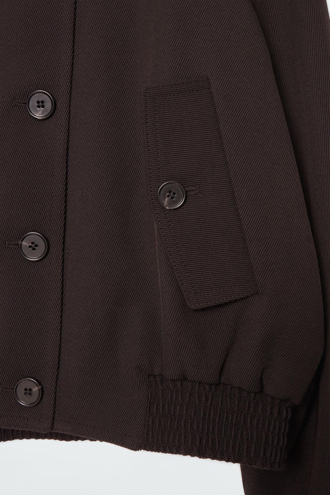 OVERSIZED FUNNEL-NECK WOOL-BLEND JACKET Product Image