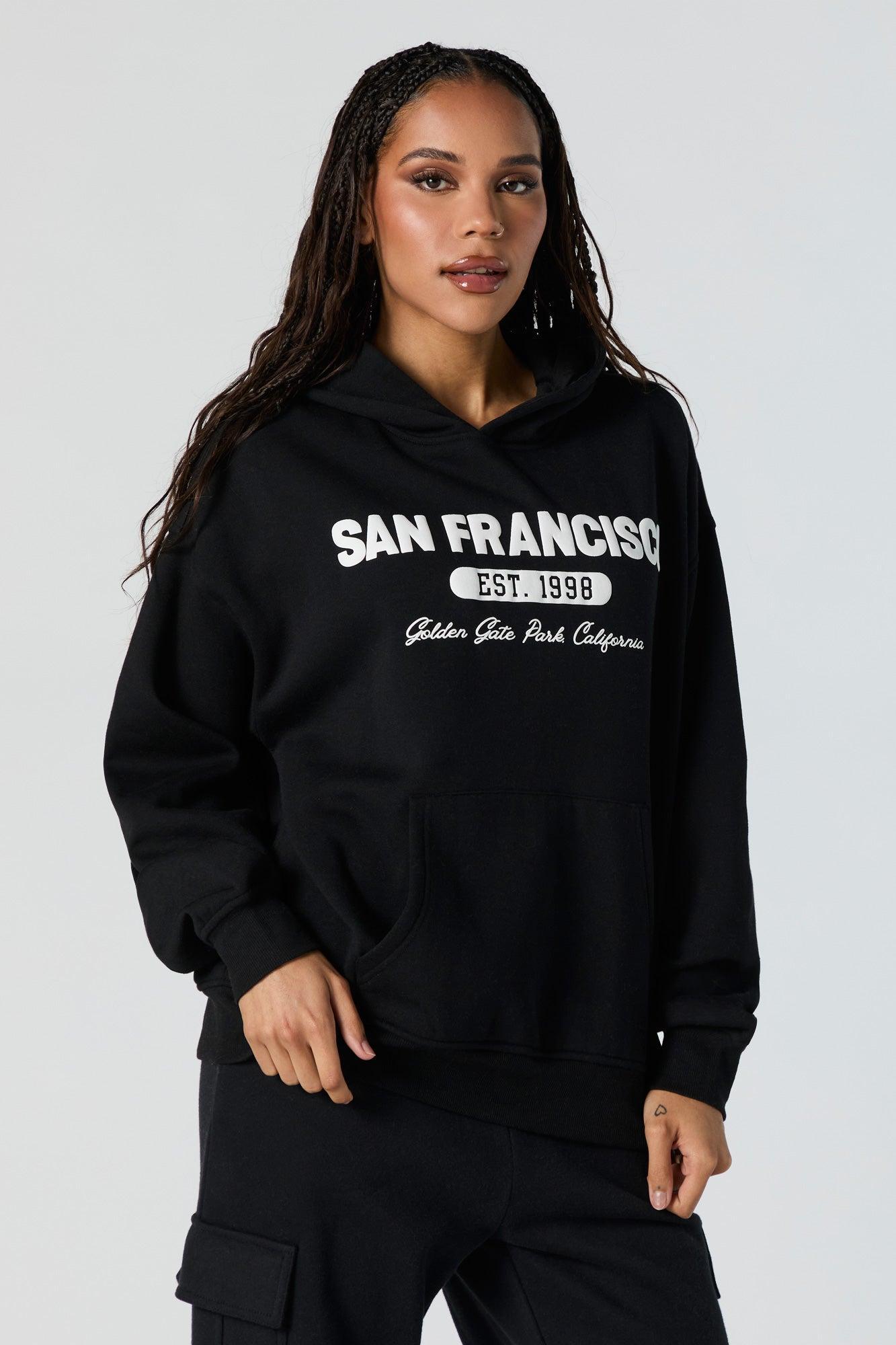 Embroidered Fleece Hoodie Female Product Image