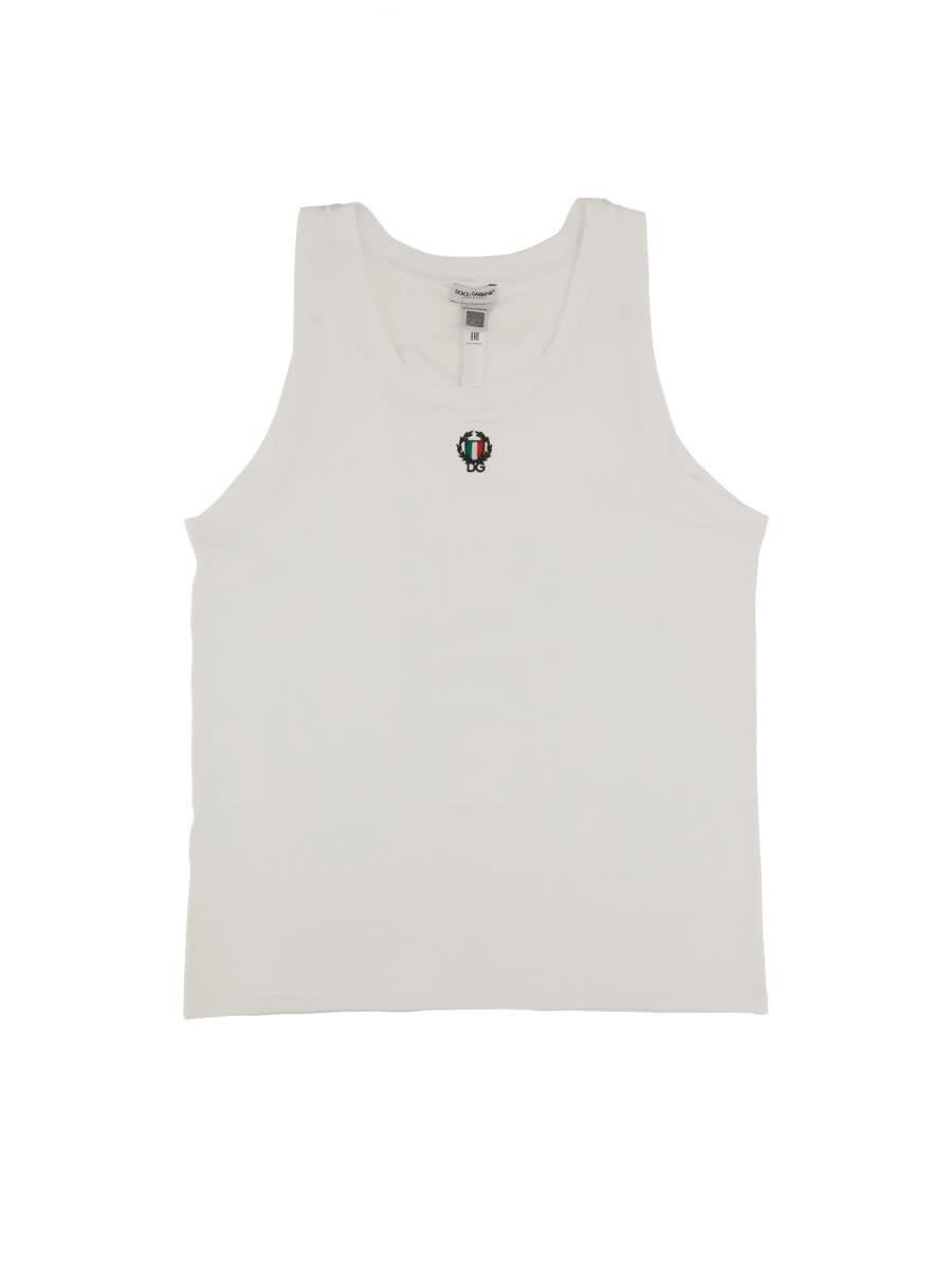 Cotton Tank Top In White Product Image
