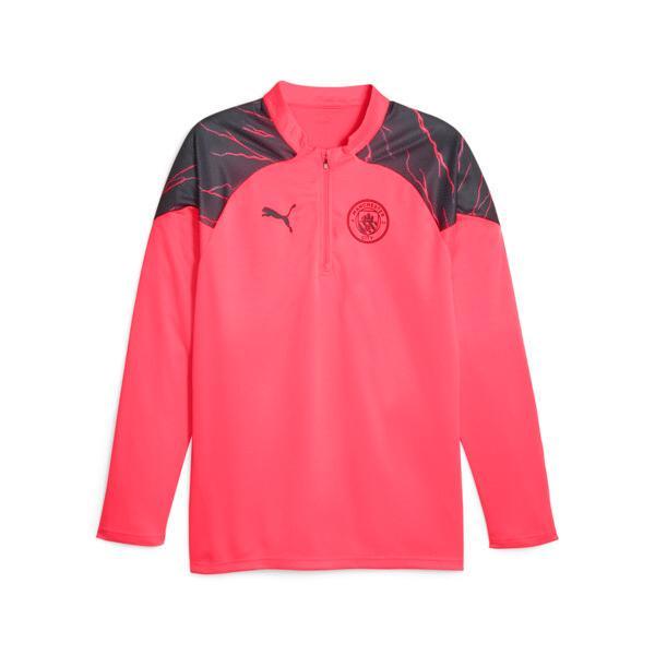 PUMA Manchester City Soccer Men's Quarter-zip in Dark Blue Product Image