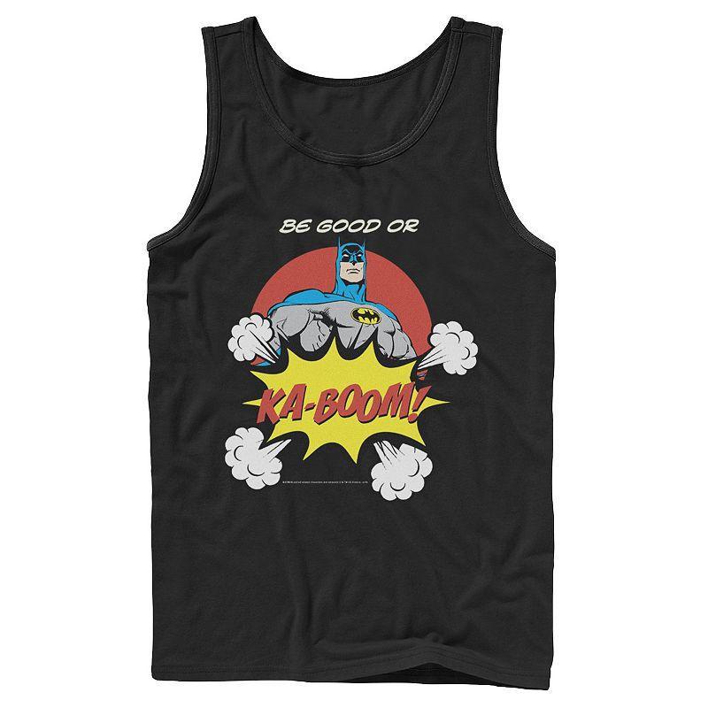Men's DC Comics Batman Ka-Boom Pop Art Text Poster Tank Top, Size: XL, Black Product Image