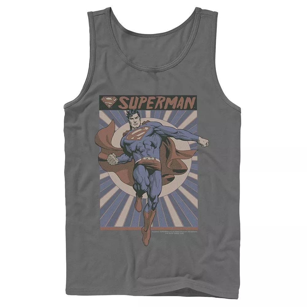 Men's DC Comics Superman Posed Pop Art Poster Tank Top, Size: Large, White Product Image