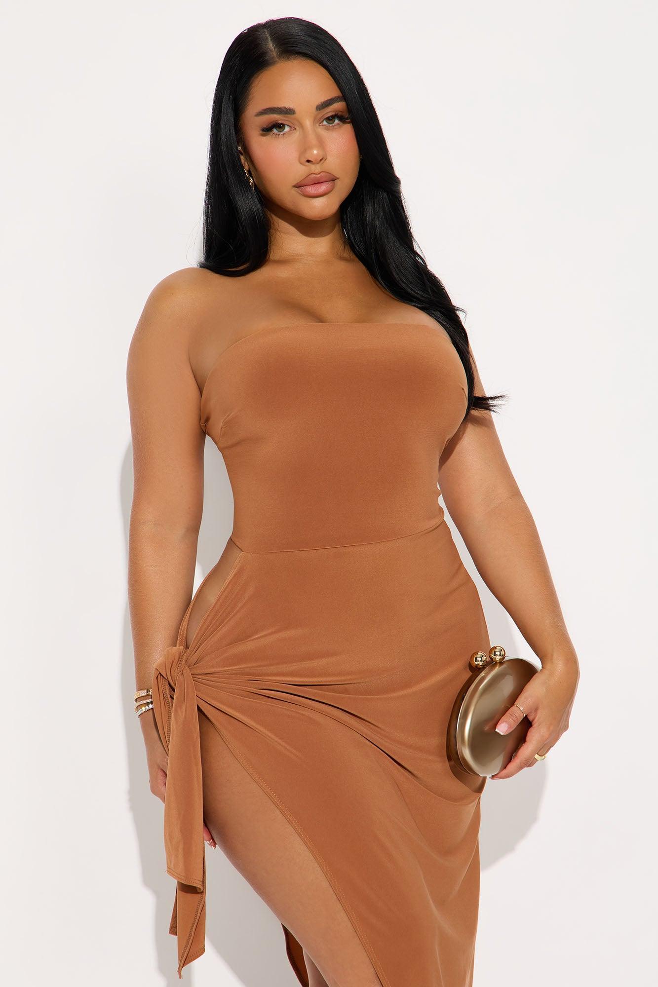 Switch It Up Strapless Maxi Dress - Copper Product Image