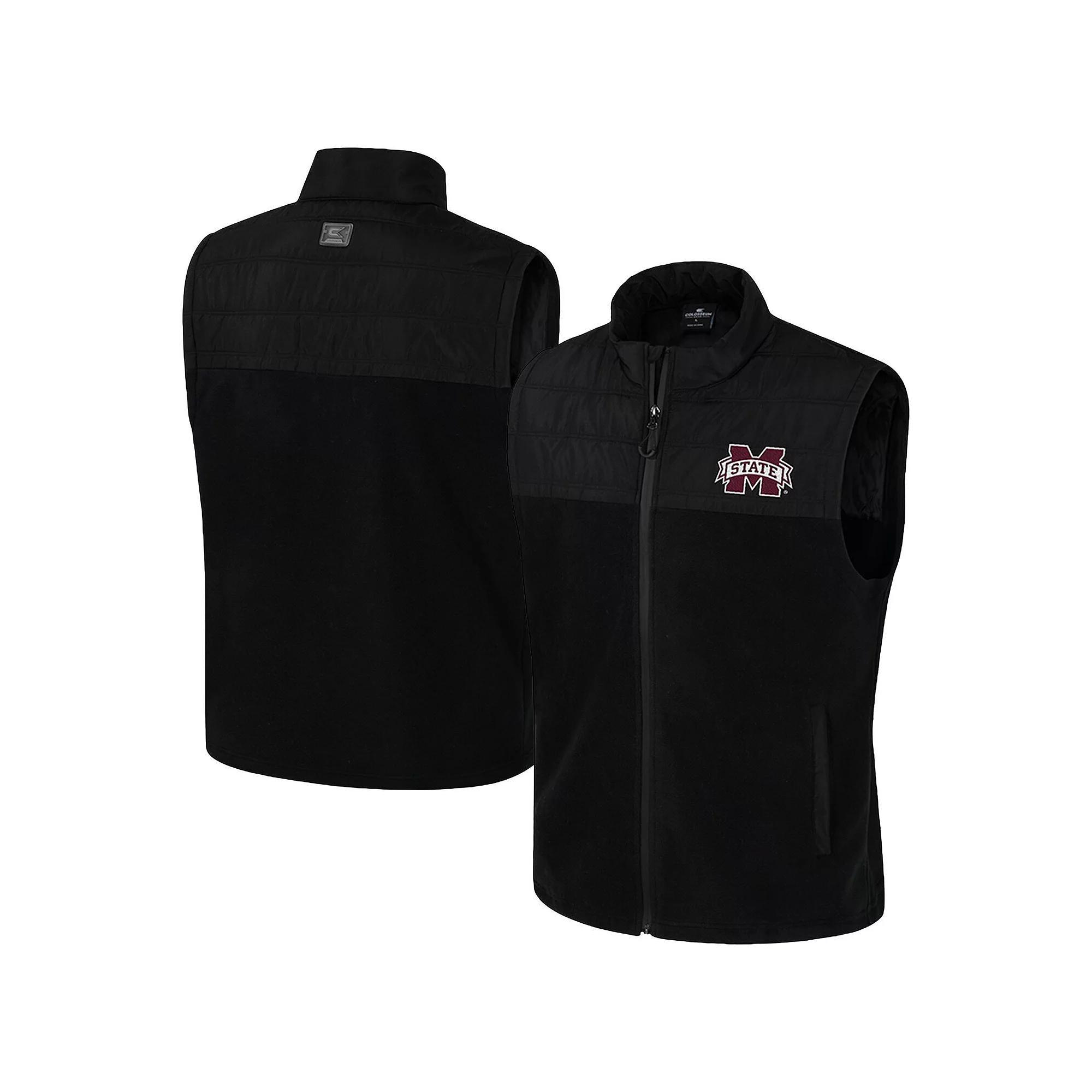 Men's Colosseum  Black Alabama Crimson Tide Block The Sun Full-Zip Vest, Size: Medium Product Image