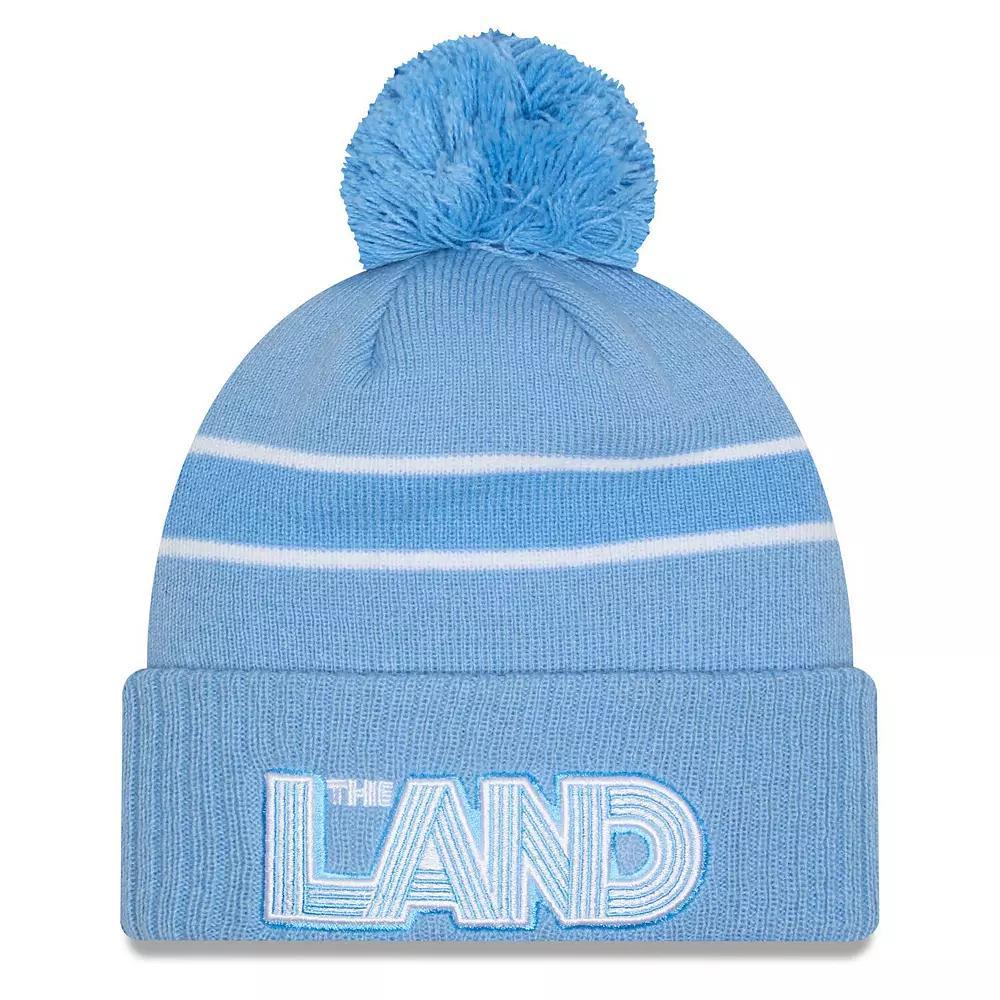 Mens New Era Blue Cleveland Cavaliers 2024/25 City Edition Cuffed Knit Hat with Pom Product Image