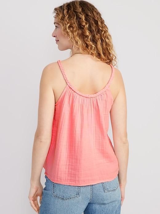 Sleeveless Braided-Strap Swing Top Product Image
