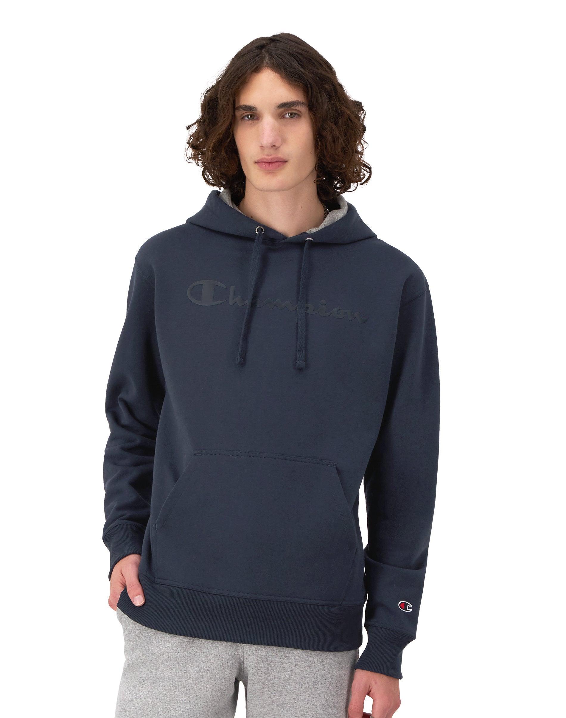 Men's Champion® Embossed Powerblend Graphic Hoodie, Size: Large, Briefly Brown Product Image