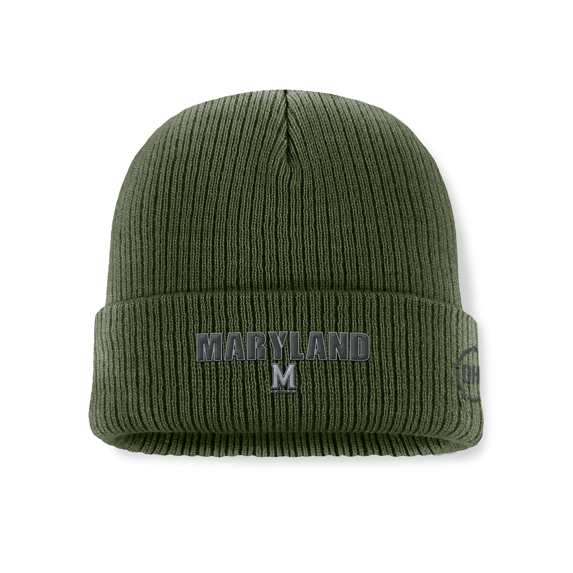 Men's Top of the World Green Penn State Nittany Lions OHT Military Appreciation Badge Cuffed Knit Hat Product Image