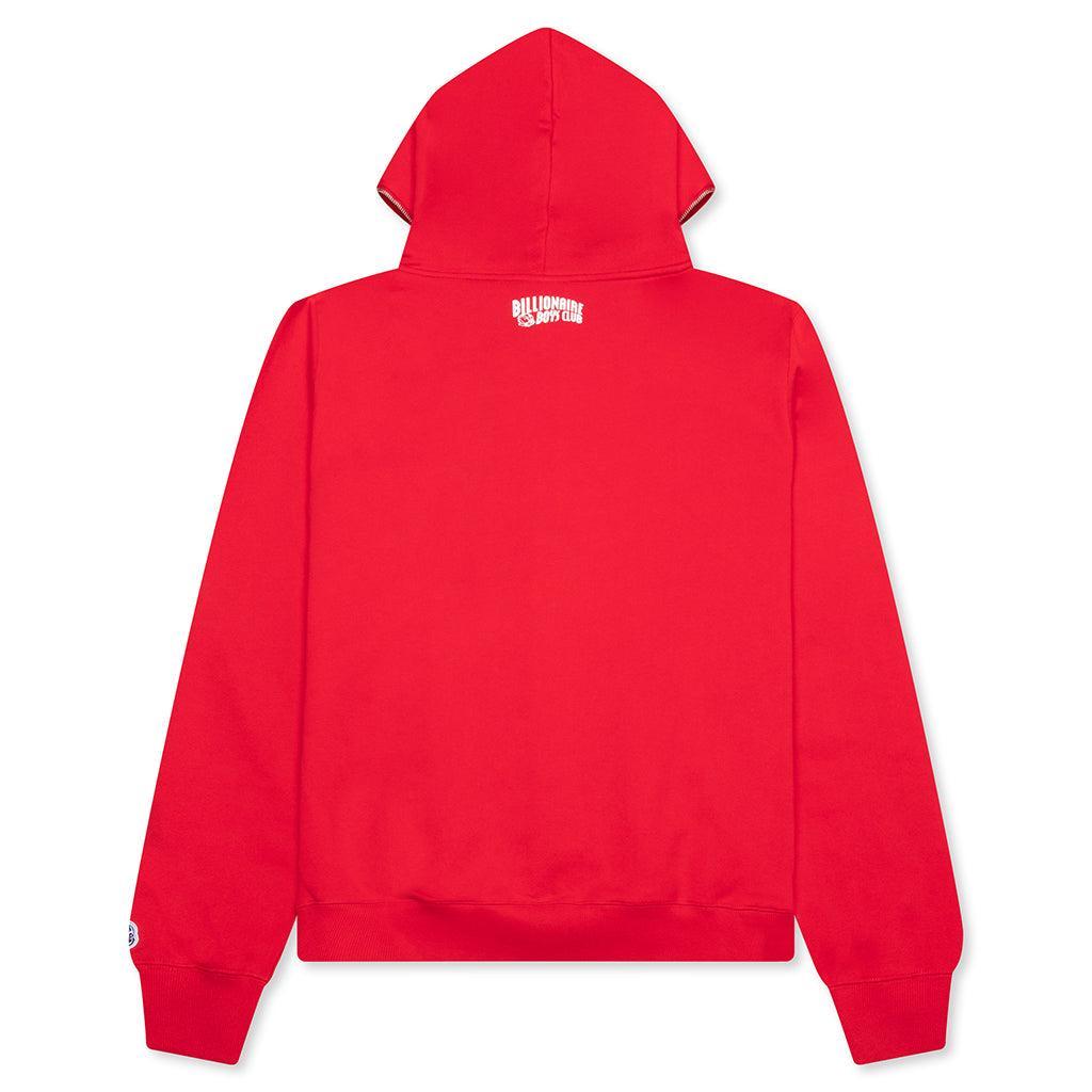 HMU Zip Front Hoodie - Red Male Product Image