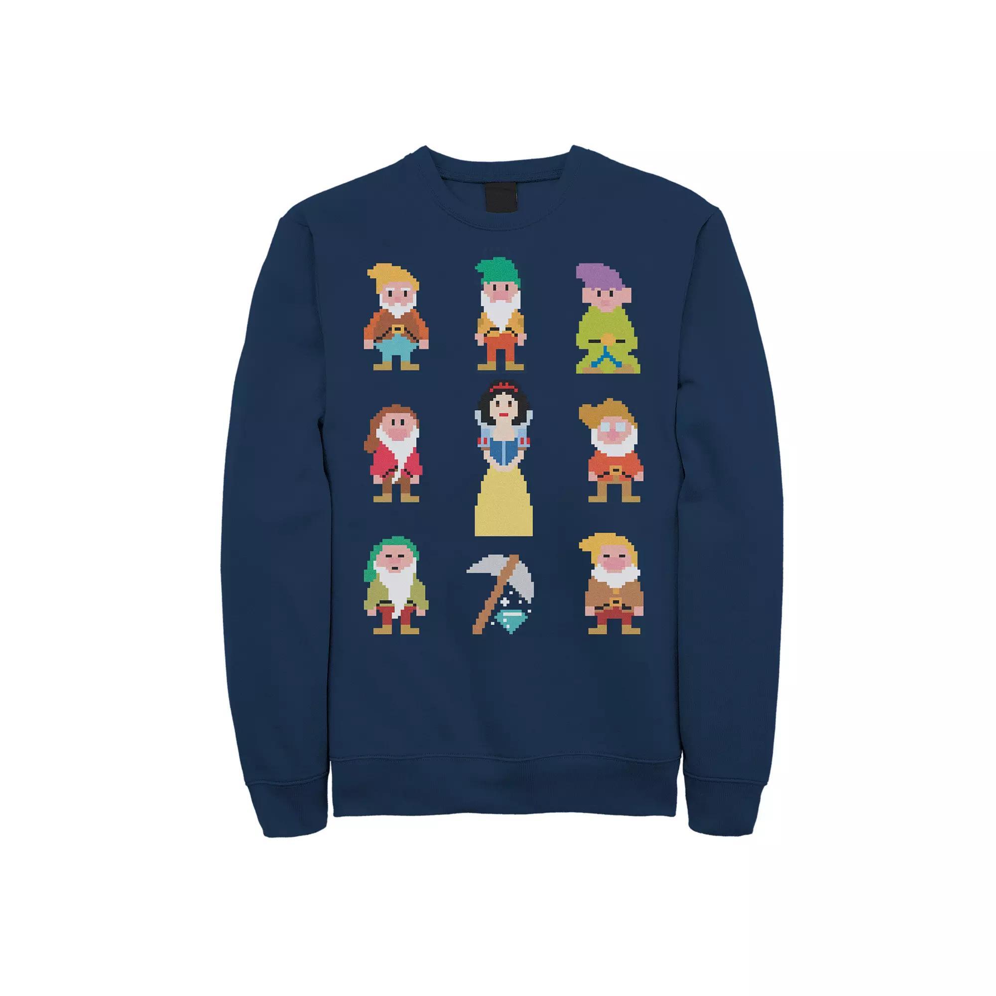 Men's Disney's Snow White Pixel Sweatshirt, Size: Medium, Blue Product Image