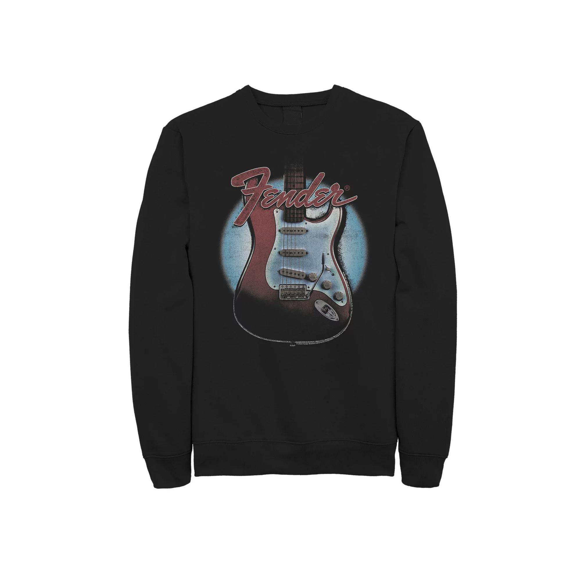 Men's Fender Guitar Lockup Vintage Sweatshirt, Size: XXL, Black Product Image