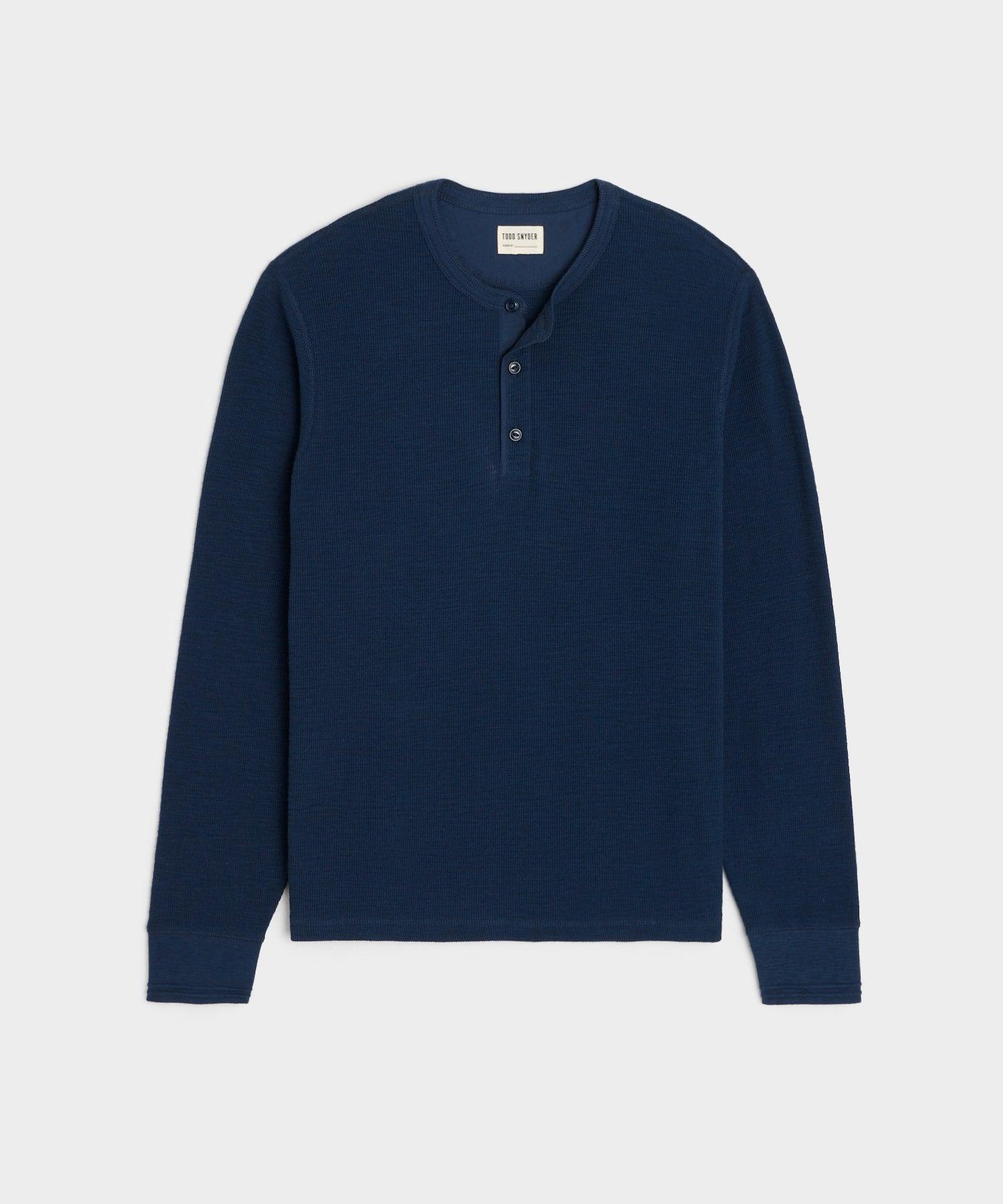 Lightweight Mini Waffle Henley Product Image