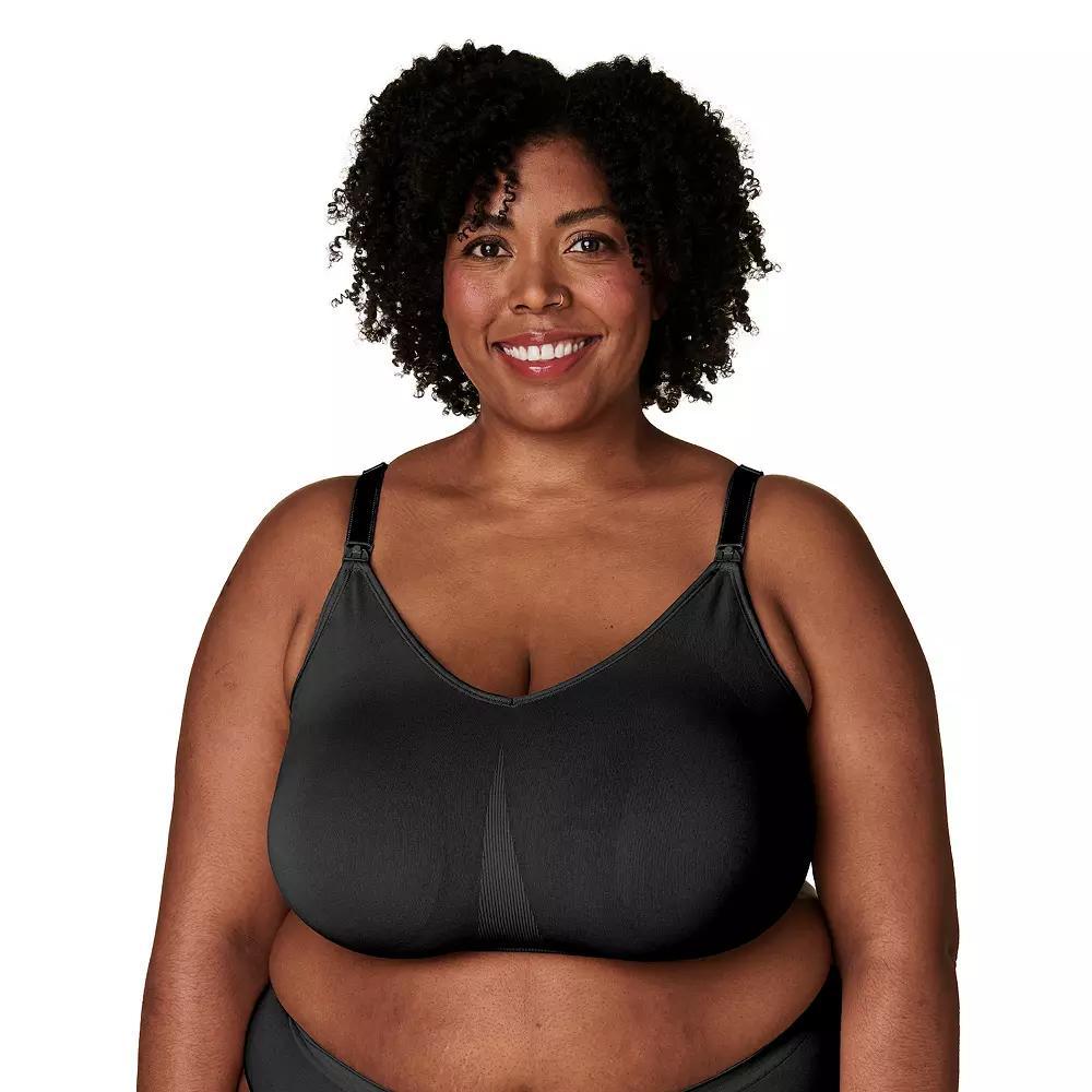 Bravado Designs Body Silk Seamless Nursing Bra 1401V, Women's, Size: Medium EC, Black Product Image