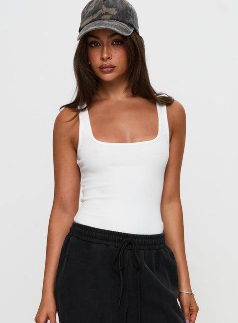 Baseline Rib Bodysuit White Product Image
