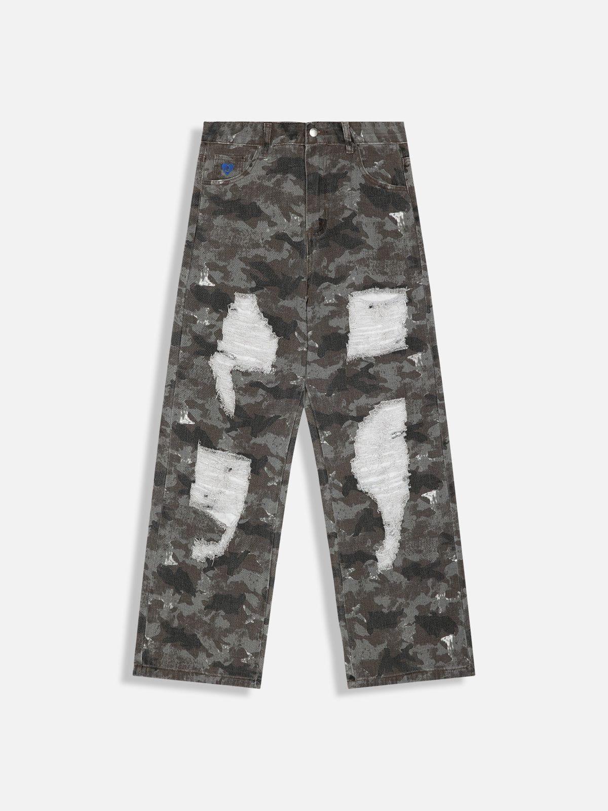 Aelfric Eden Camouflage Distressed Jeans Product Image