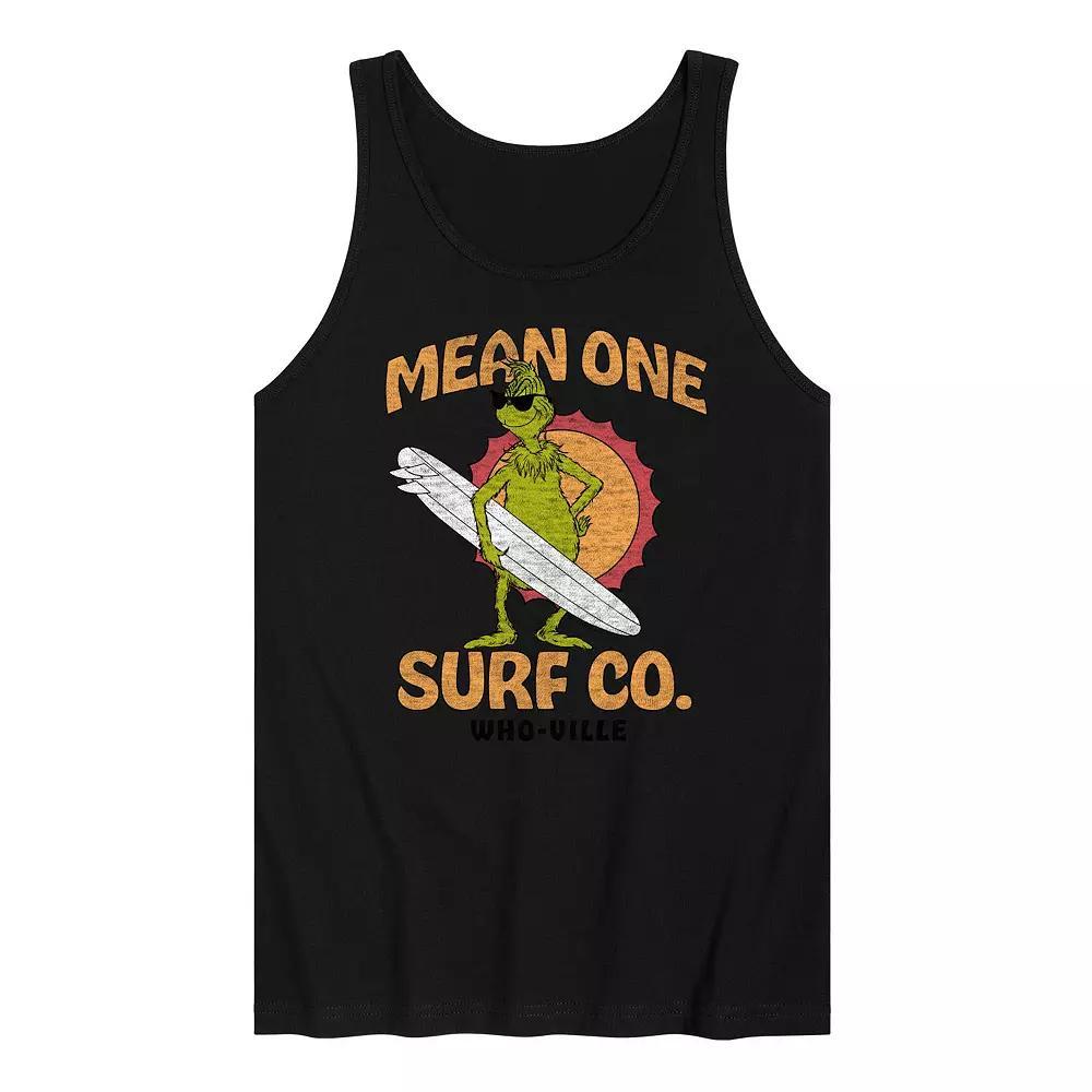 Mens Dr. Seuss The Grinch Mean One Surf Graphic Tank Top Product Image