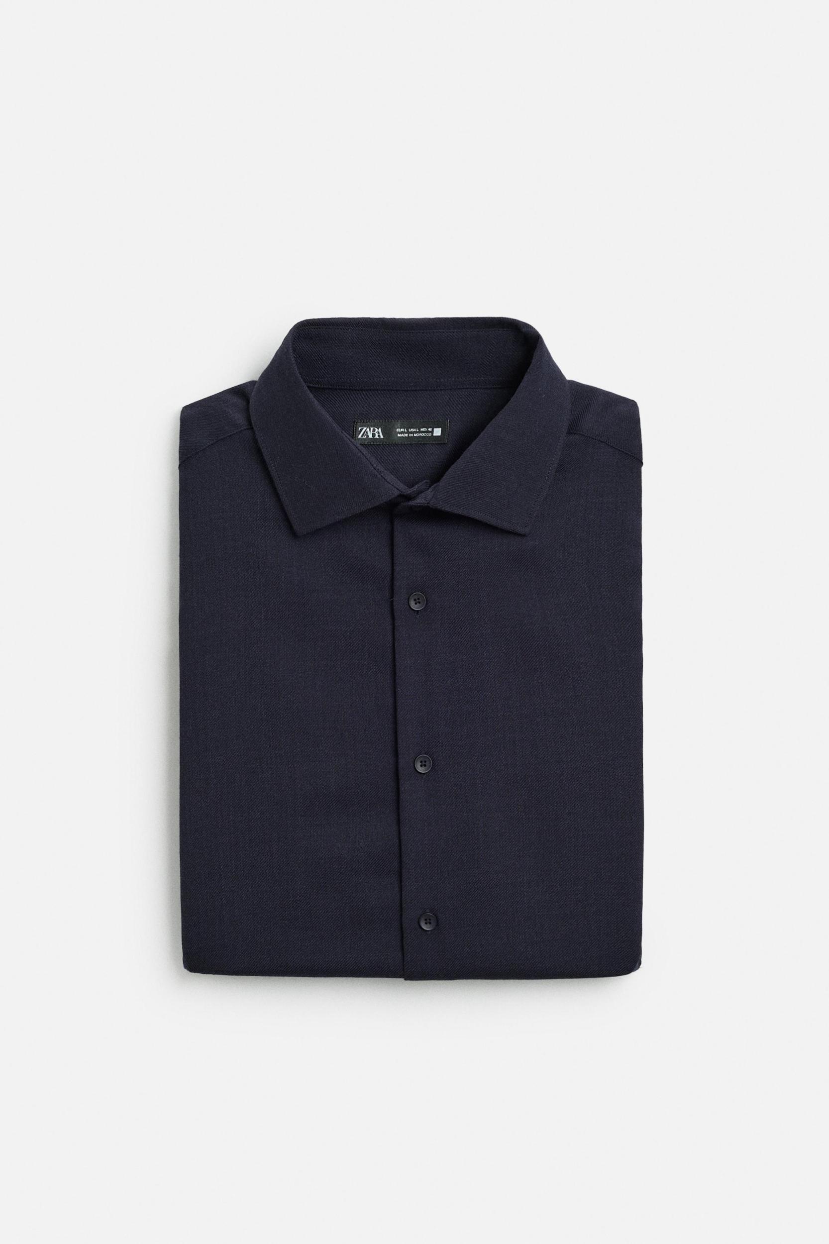 SLIM FIT WOOL BLEND SHIRT Product Image