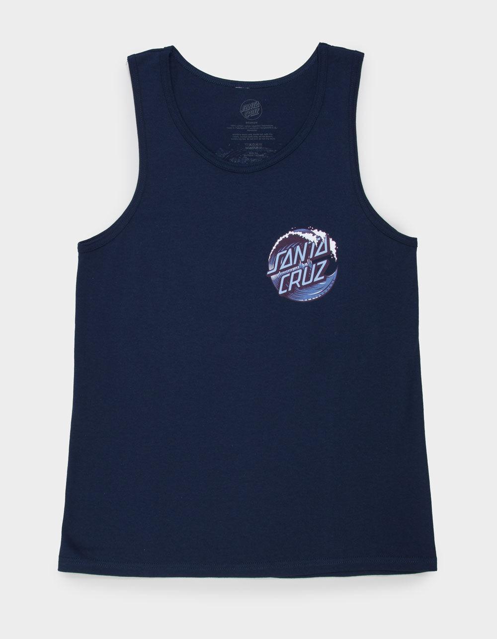 SANTA CRUZ Wave Dot Mens Tank Top - NAVY Product Image