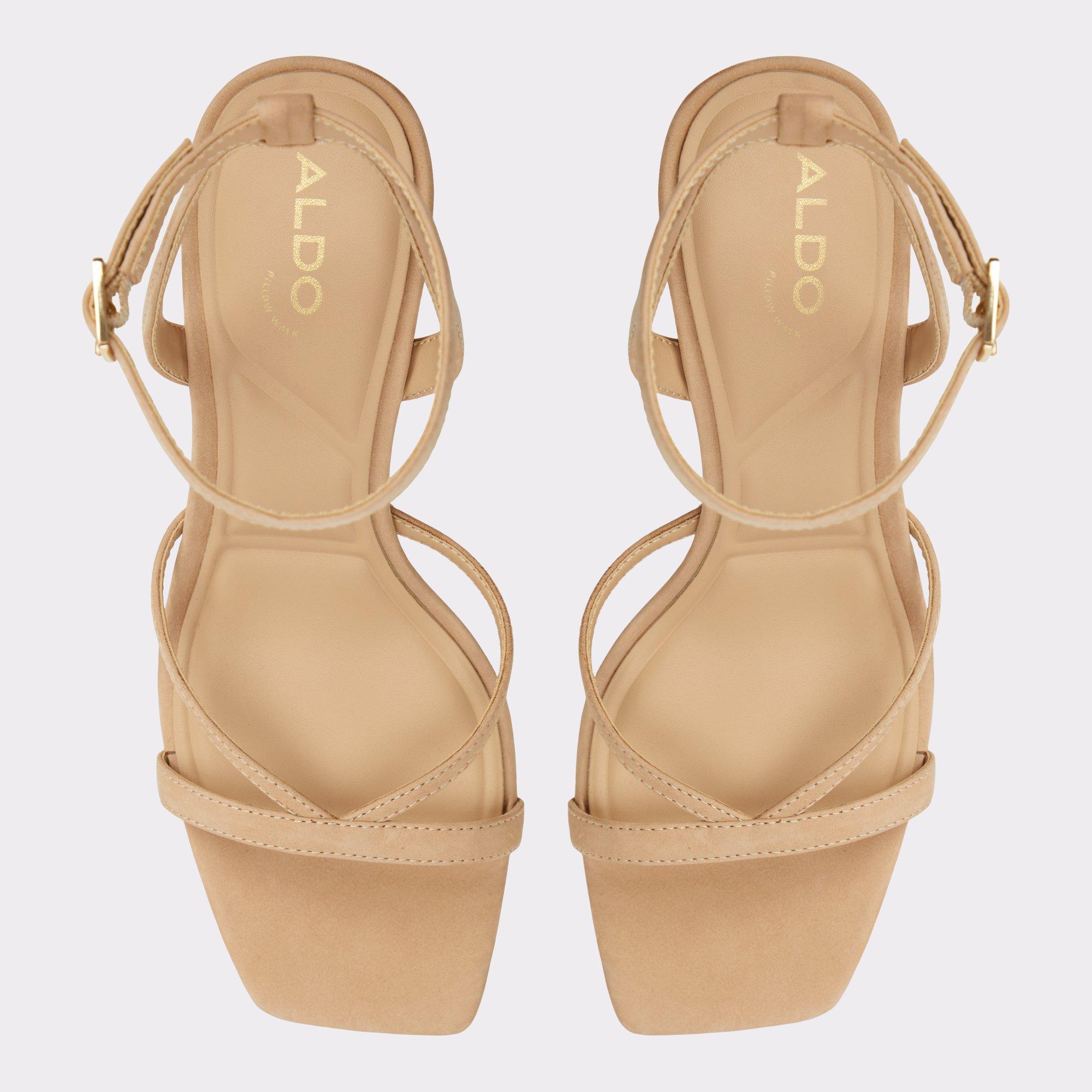 ALDO Stellare - Women's Block Heel - Beige, Size 8.5 Product Image