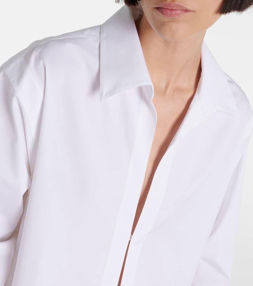 ALAÏA Cotton Poplin Minidress In Weiss Product Image