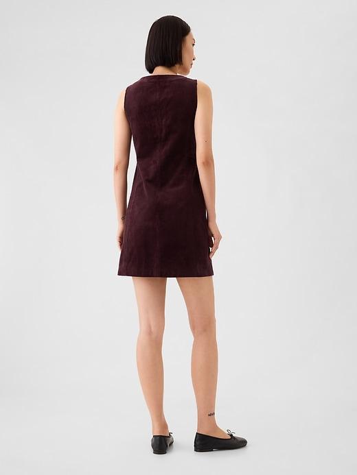 Corduroy Button Mini Dress Product Image