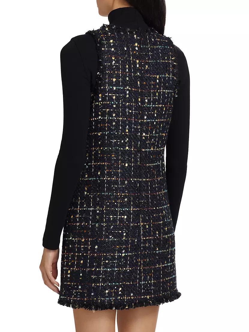 Florian Sequin Tweed Sleeveless Minidress Product Image