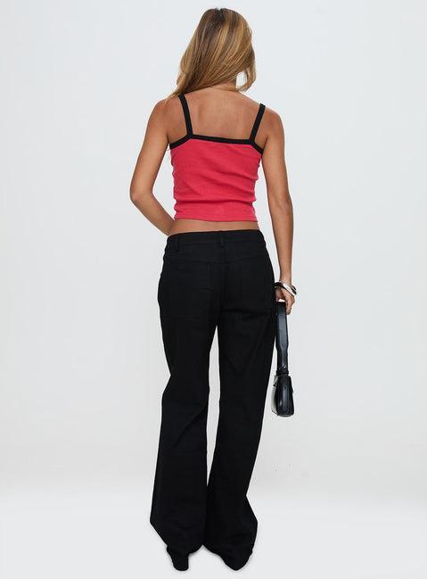 Benicale Low Rise Cargo Pants Black Product Image