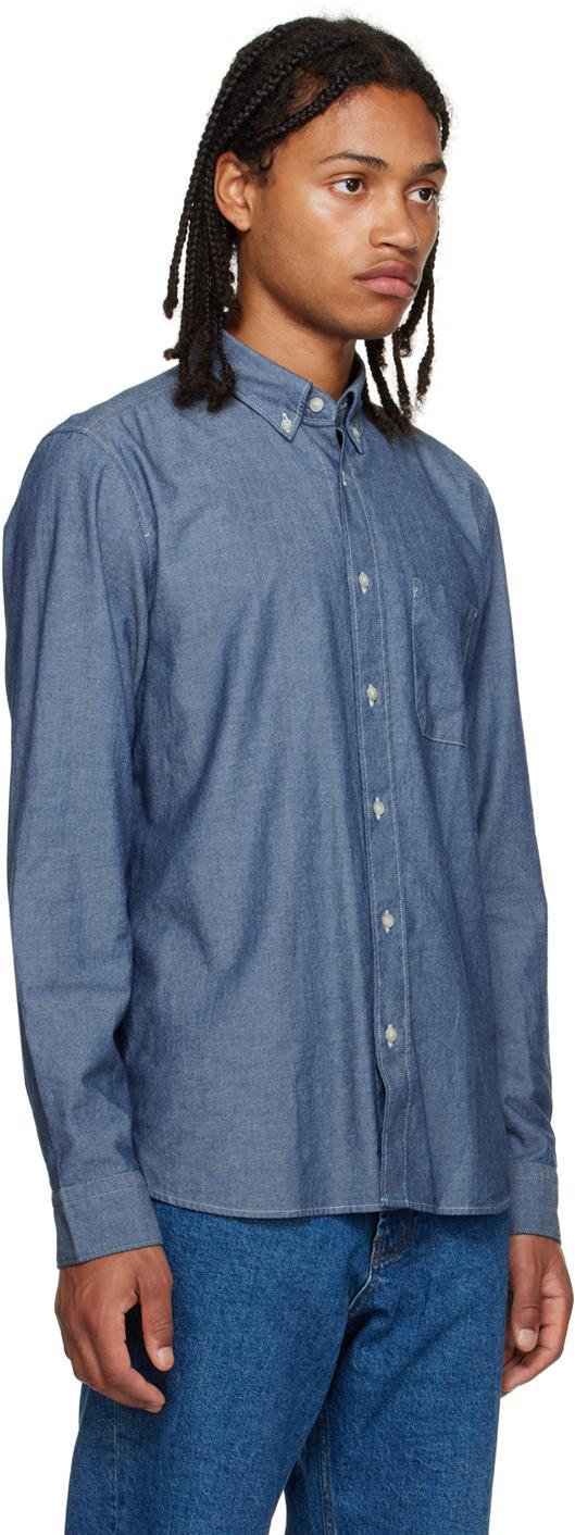 HUGO BOSS Blue Pocket Long Sleeve Shirt In Light/pastelblue 450 Product Image
