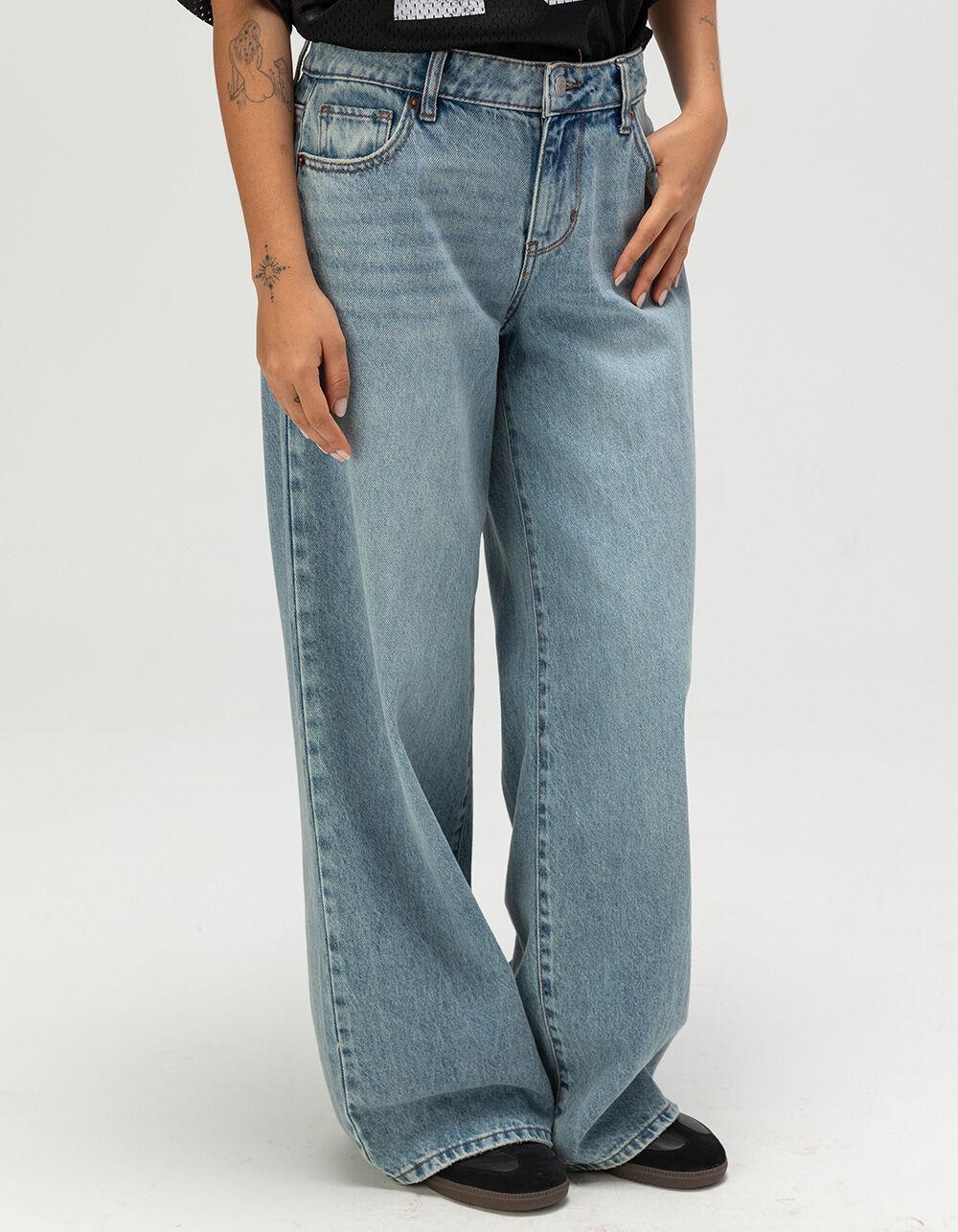 RSQ Womens High Rise Baggy Jeans - MEDIUM WASH Product Image