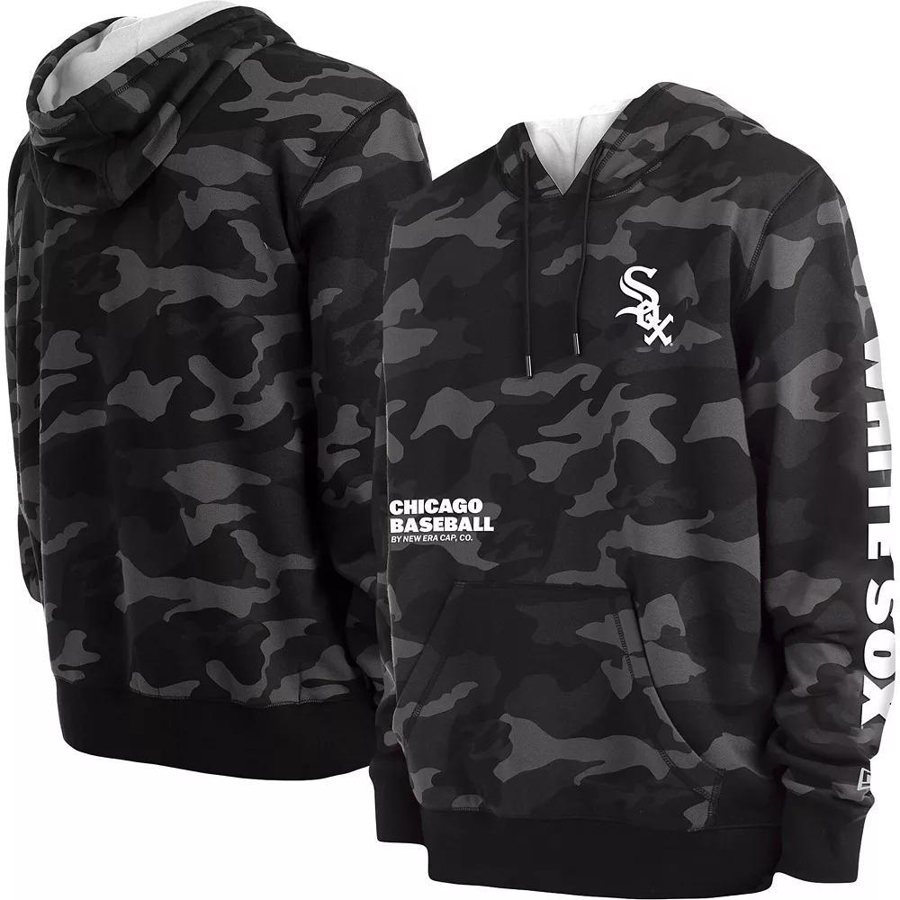 Men's New Era Black Chicago White Sox Camo Pullover Hoodie, Size: Large Product Image