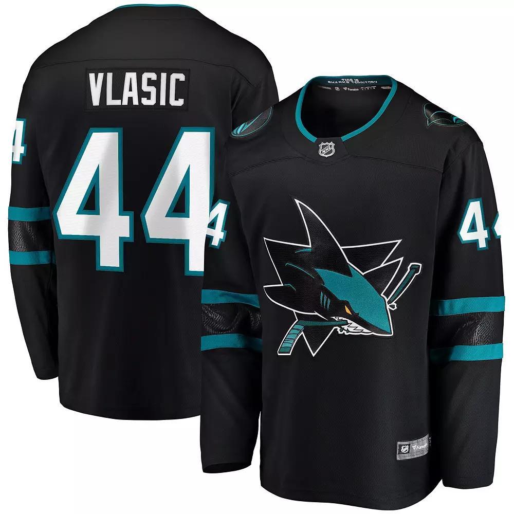 Mens Fanatics Marc-Edouard Vlasic Black San Jose Sharks Premier Breakaway Player Jersey Product Image