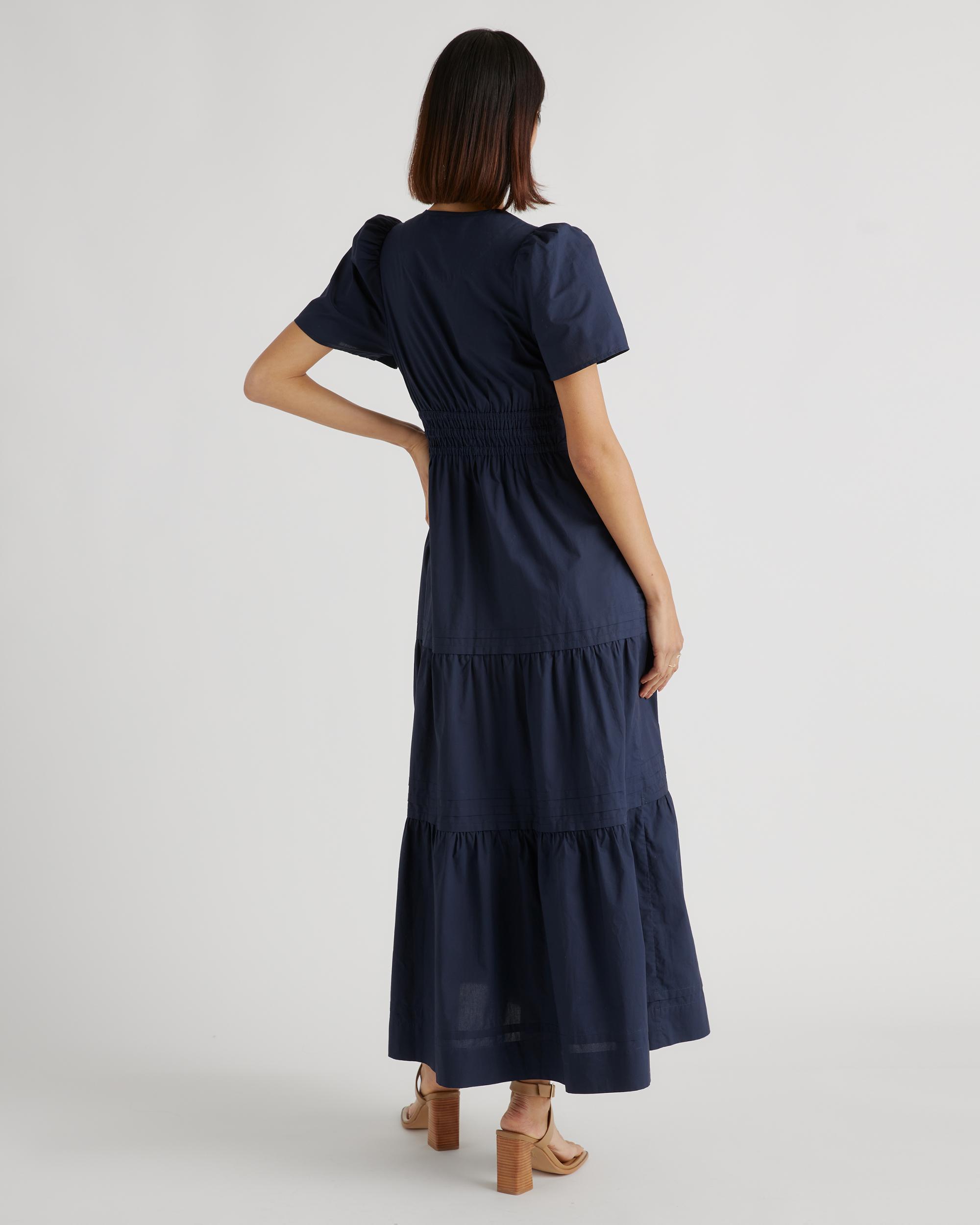 Quince | Women's Poplin Tiered Maxi Dress Size XS, Cotton Product Image