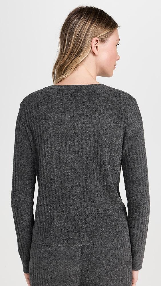 Barefoot Dreams CozyChic Ultra Light Ribbed Button Cardigan | Shopbop Product Image