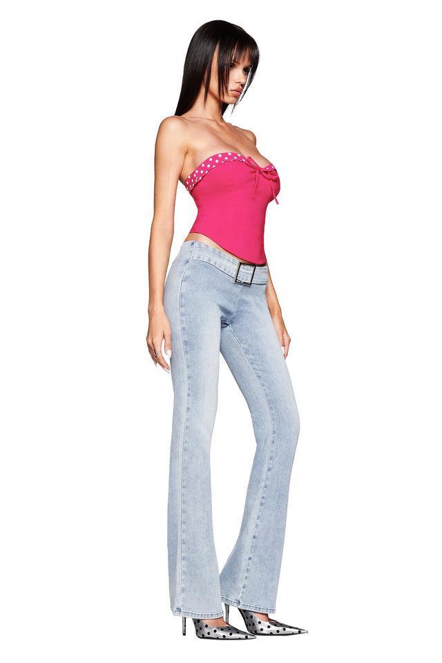 SHARAH DENIM PANT - LIGHT WASH Product Image