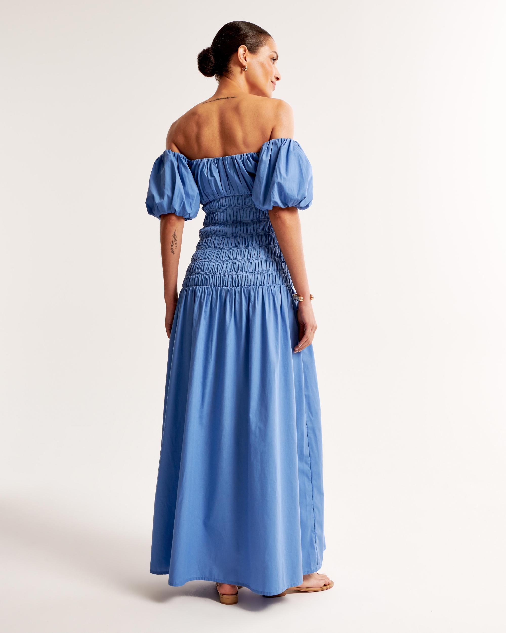 Smocked Drop-Waist Maxi Dress Product Image
