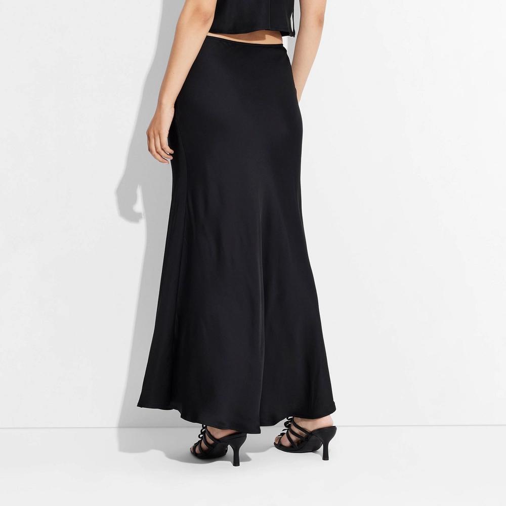 Womens Satin Trumpet Maxi Skirt - Wild Fable Black 4X Product Image