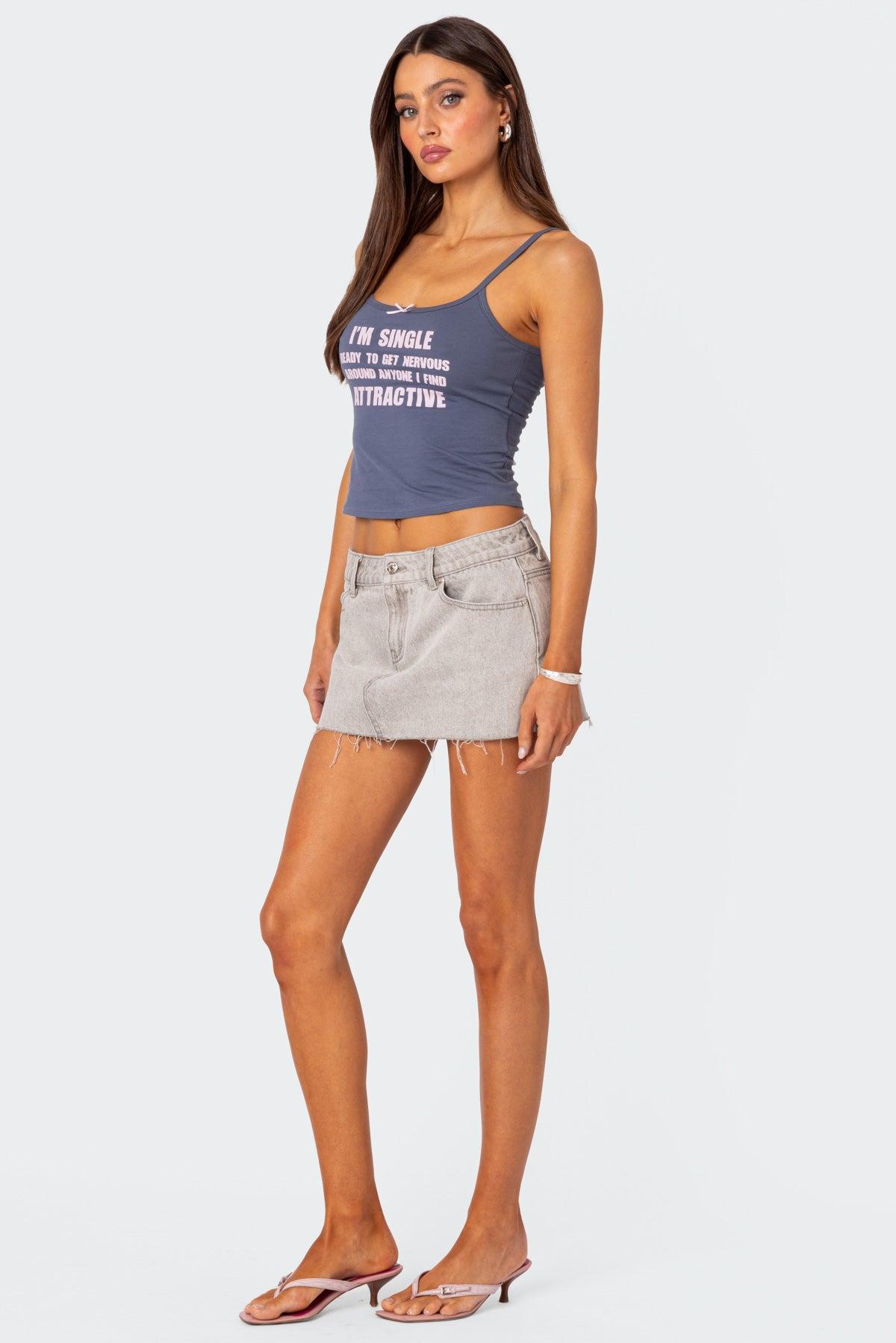 Micah Denim Mini Skirt Product Image