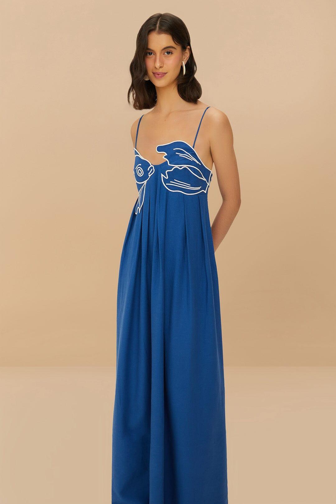 Blue Fish Top LENZING™ ECOVERO™ Euroflax™ Maxi Dress Product Image